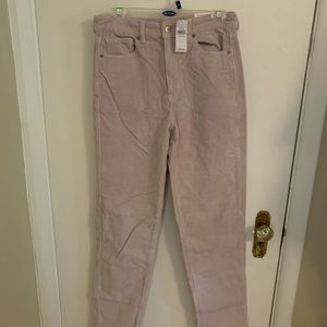Pink corduroy mom jeans